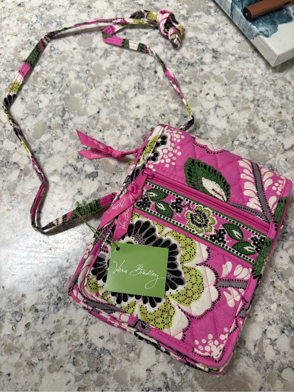 NWT Vera Bradley Priscilla Pink Mini Hipster Crossbody Bag